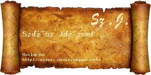 Szász József névjegykártya