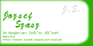jozsef szasz business card